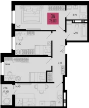 3-х комнатная квартира